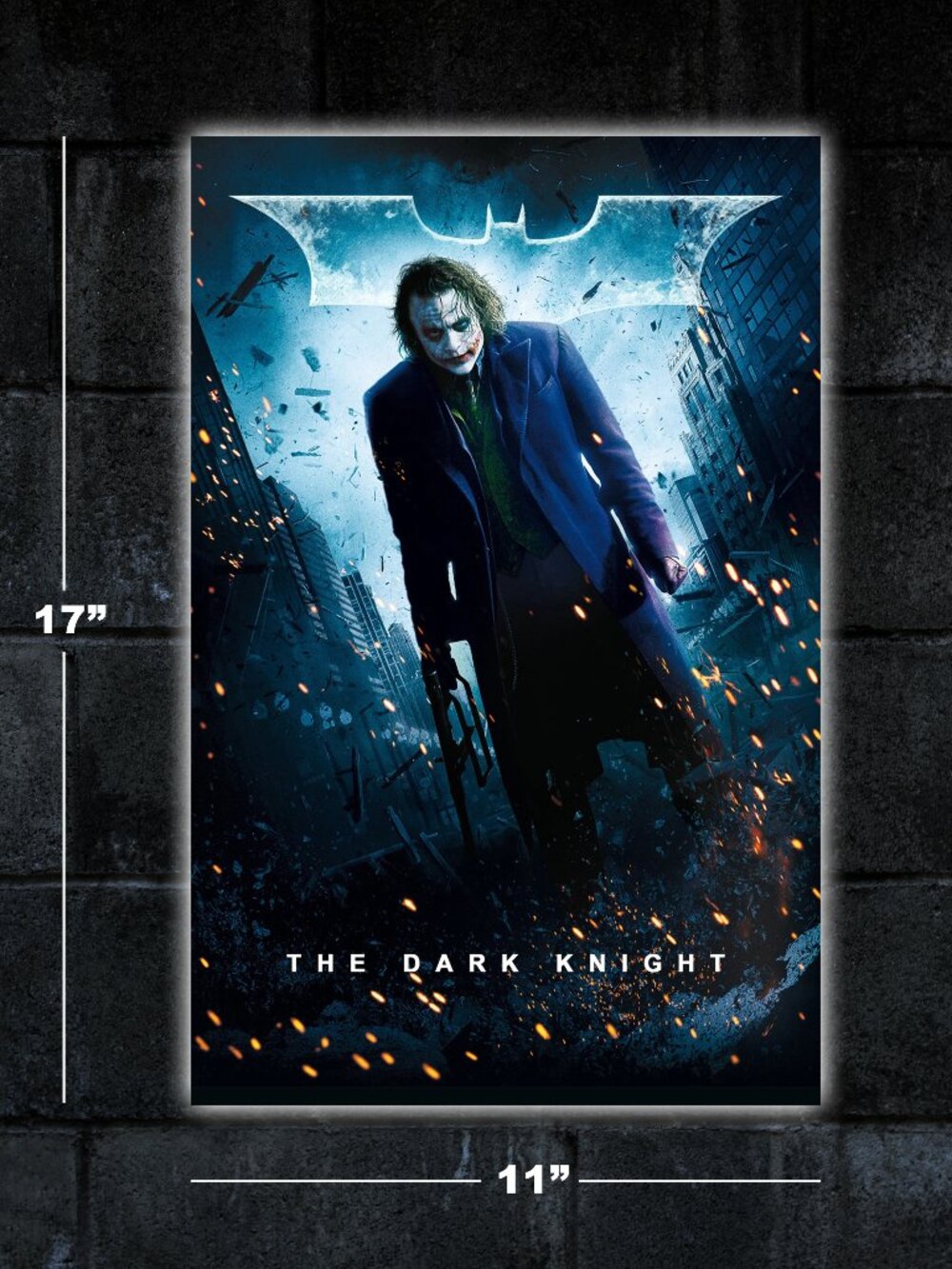 Batman Dark Knight movie poster - 11x17 wall art print merch Joker Heath Ledger
